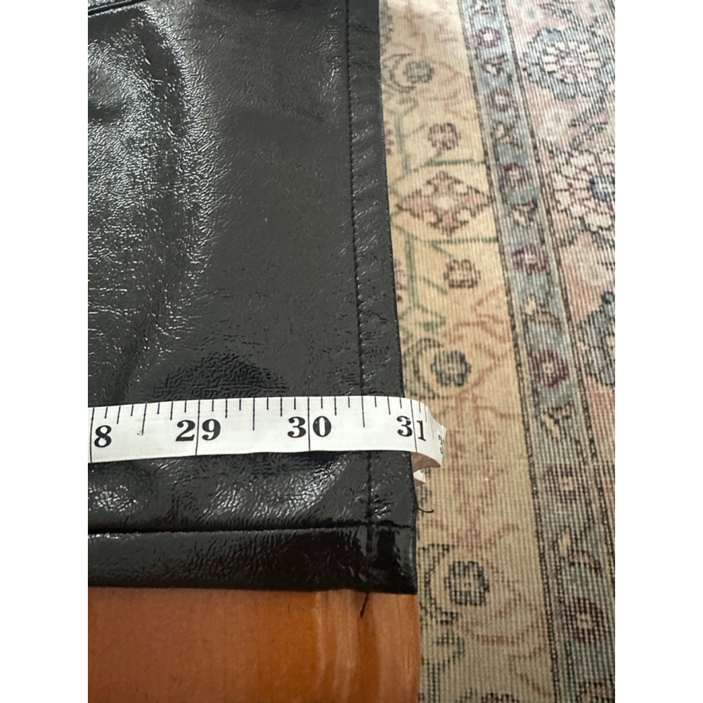 Women's Wilfred Black Patent Faux Leather Straight Leg Pants Size 4 - Picture 8 of 8